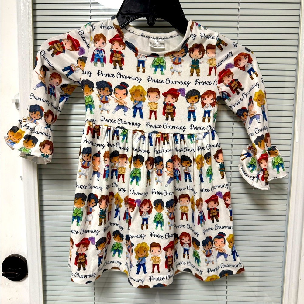 Disney kids dress, with all the Disney Princes